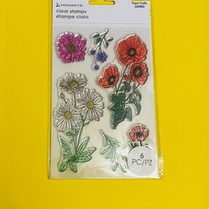Pretty 6pc Flower Stamps